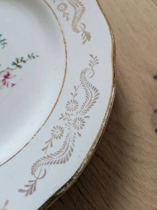 Two antique plates gien – yokohama model – 19th century earthenware