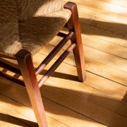 Wood and straw stool - Rustic style