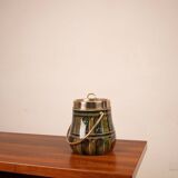 Parchment ice bucket model 935D with Fornasetti decoration by Aldo Tura, 1950