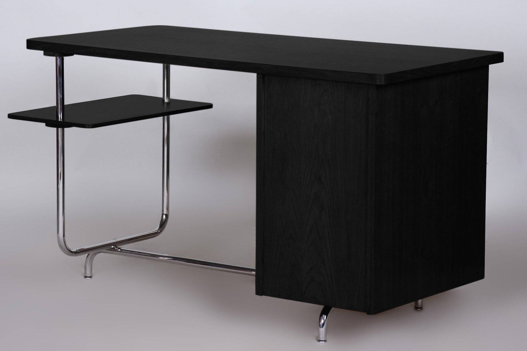 Czech Bauhaus Oak Writing Desk attributed to Jindrich Halabala for Up Závody, 1930s