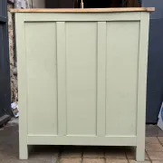 Renovated khaki Art Deco Parisian buffet in beech.
