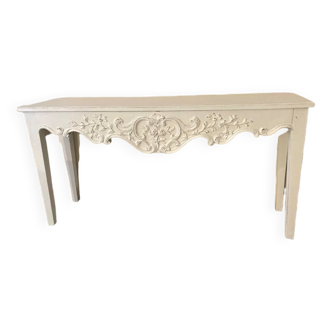 White patinated console