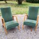 Paire de fauteuils des années 50 GMC pieds compas