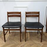 Set of 2 minimalist black chairs