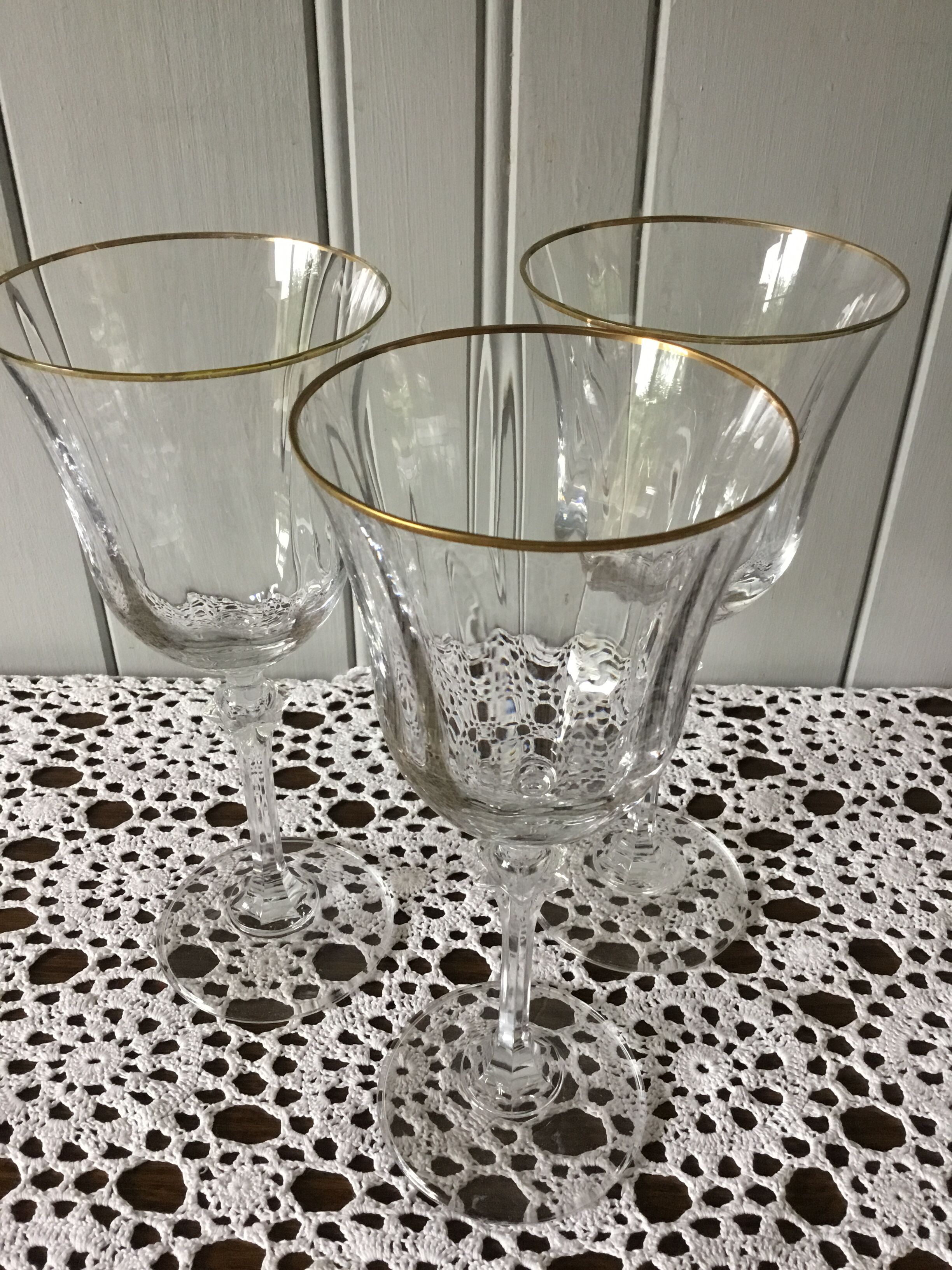 Antique foot glasses