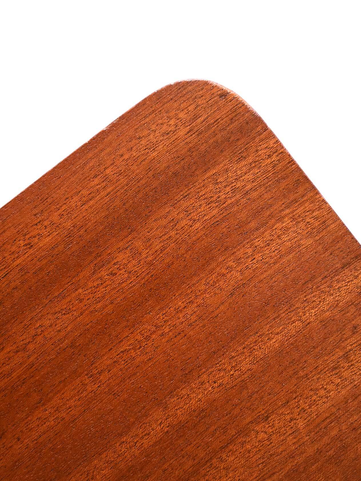 Teak bedside table with black details