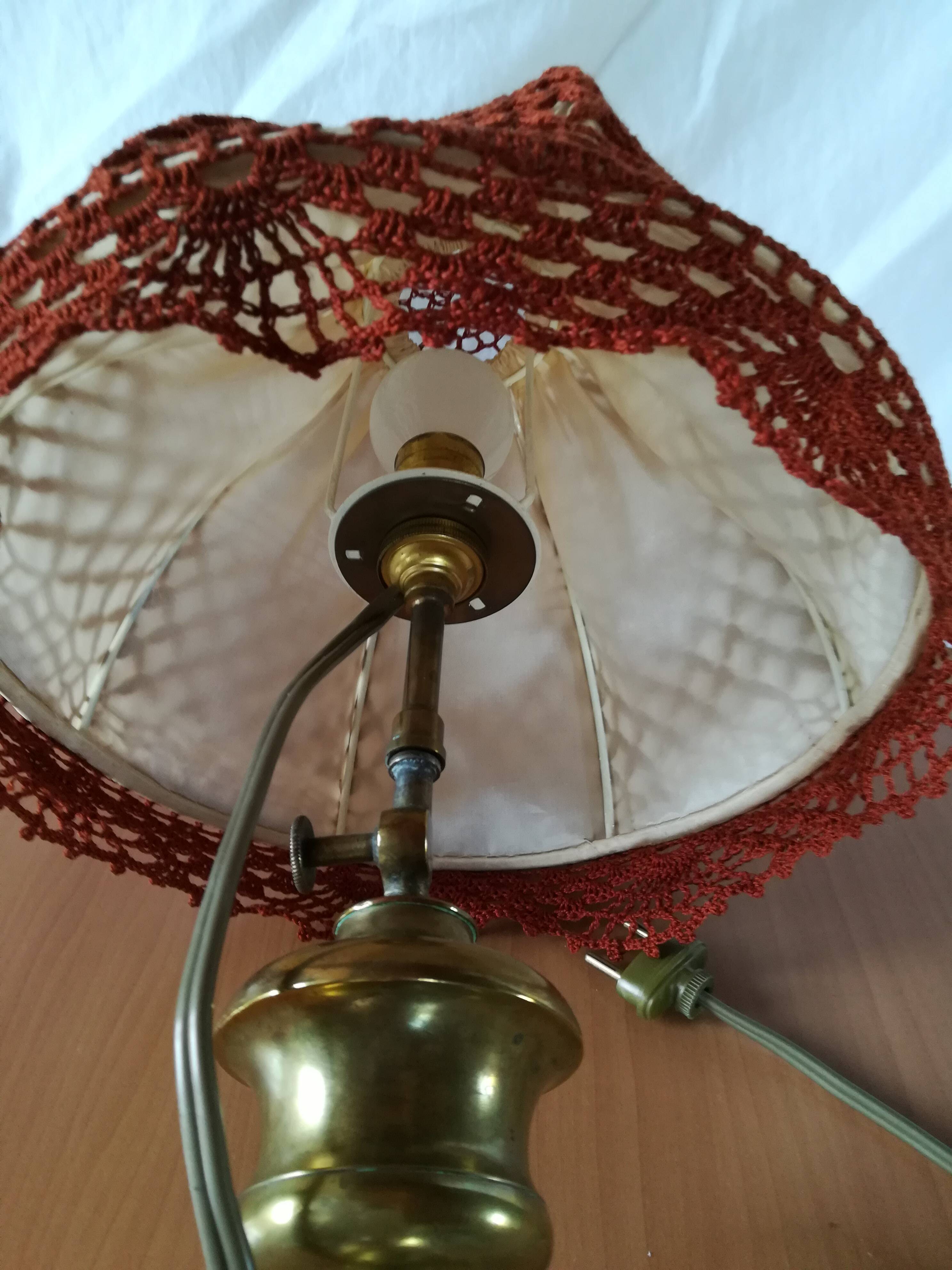 Brass bedside lamp