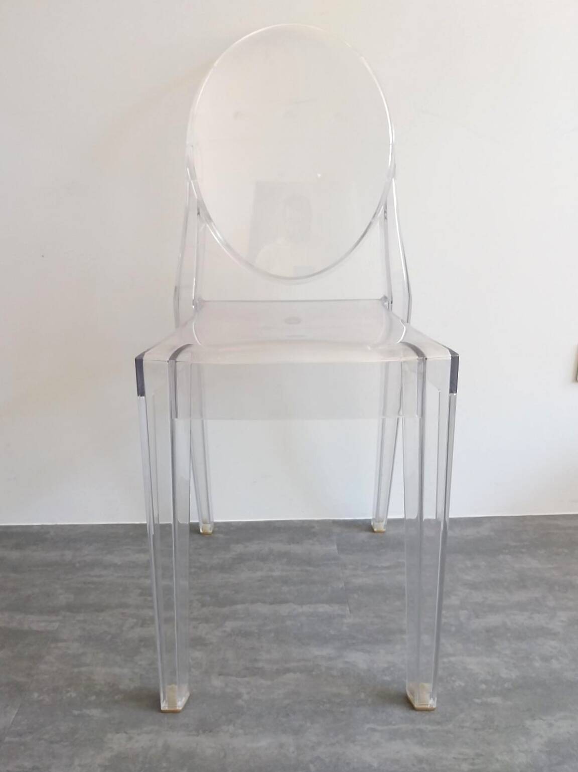 Pair of Victoria Ghost chairs by Starck for Kartell