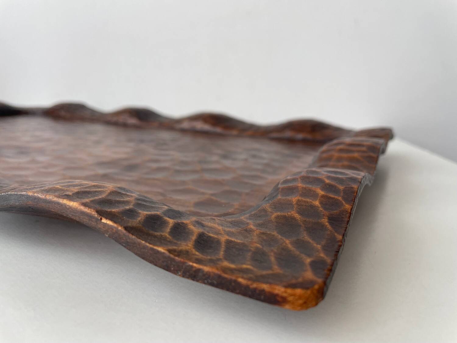 Brutalist wooden tray