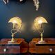 Pair of "Shell" lamps in brass - 1970.