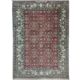 Hand-knotted wool and silk rug Kashmir India 1950