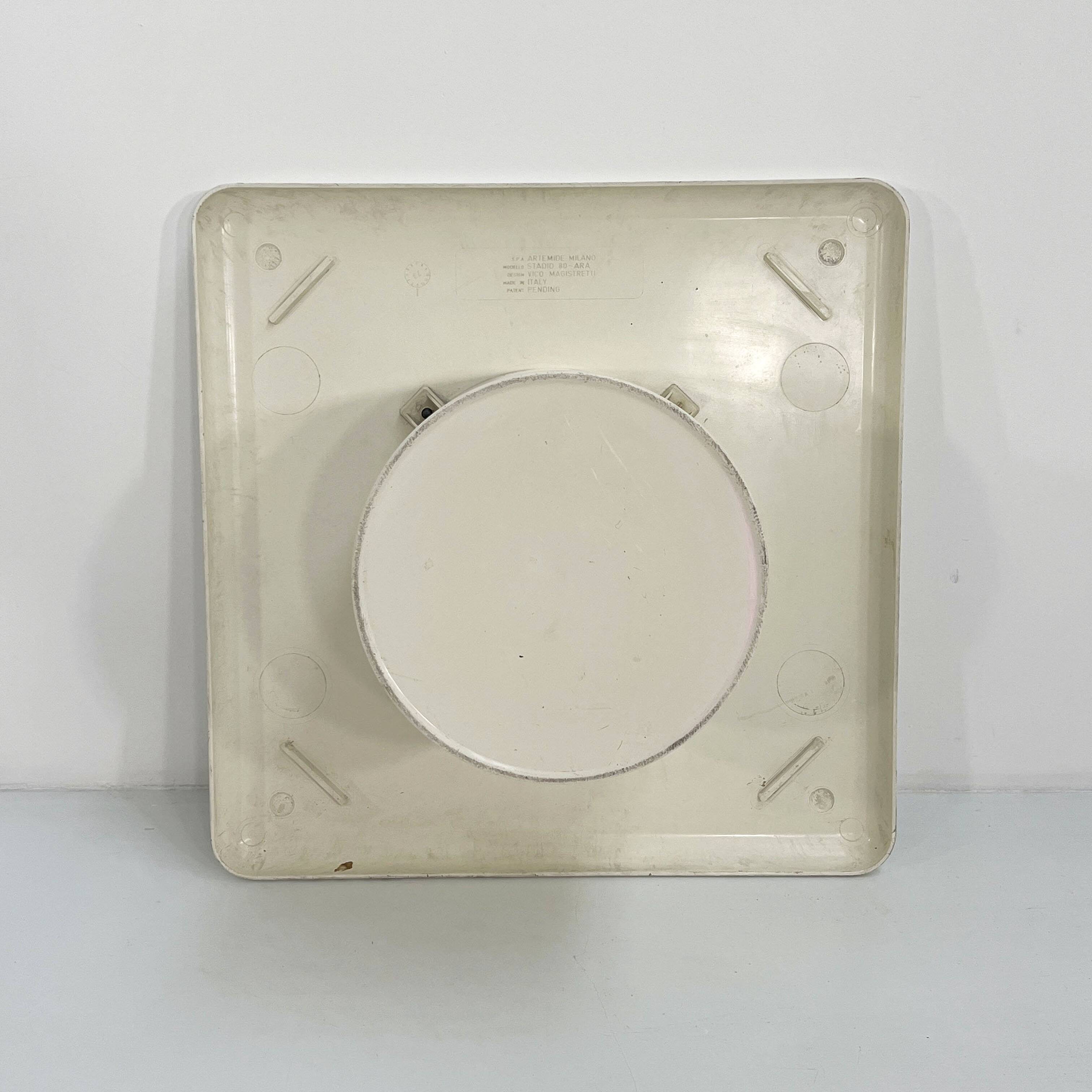 Stadio 80-ARA white coffee table by Vico Magistretti for Artemide, 1970s