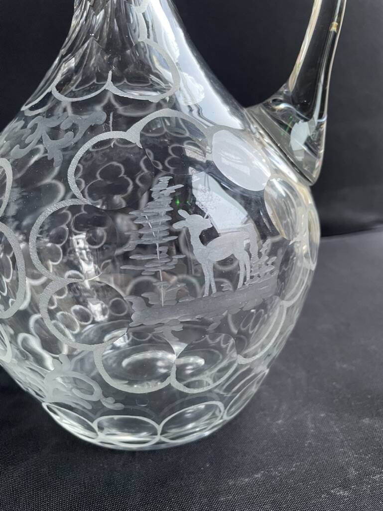 Ewer carafe – Blown and cut crystal