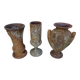 Set of 3 cast iron vases from 1900 from Charleville - Mézières