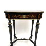 Side table or worker Napoleon 3 with marquetry