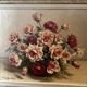 Huile sur toile - nature morte au bouquet de roses