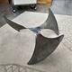 Round coffee table the Propeller (propeller) of Knut Hesterberg glass top and steel base