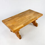 Table basse en chêne massif du milieu du siècle, 1960