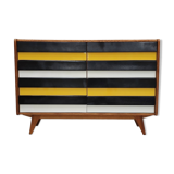 Buffet commode U453 jaune 8 tiroirs bois par Jiri Jiroutek pour Interier Praha 1960