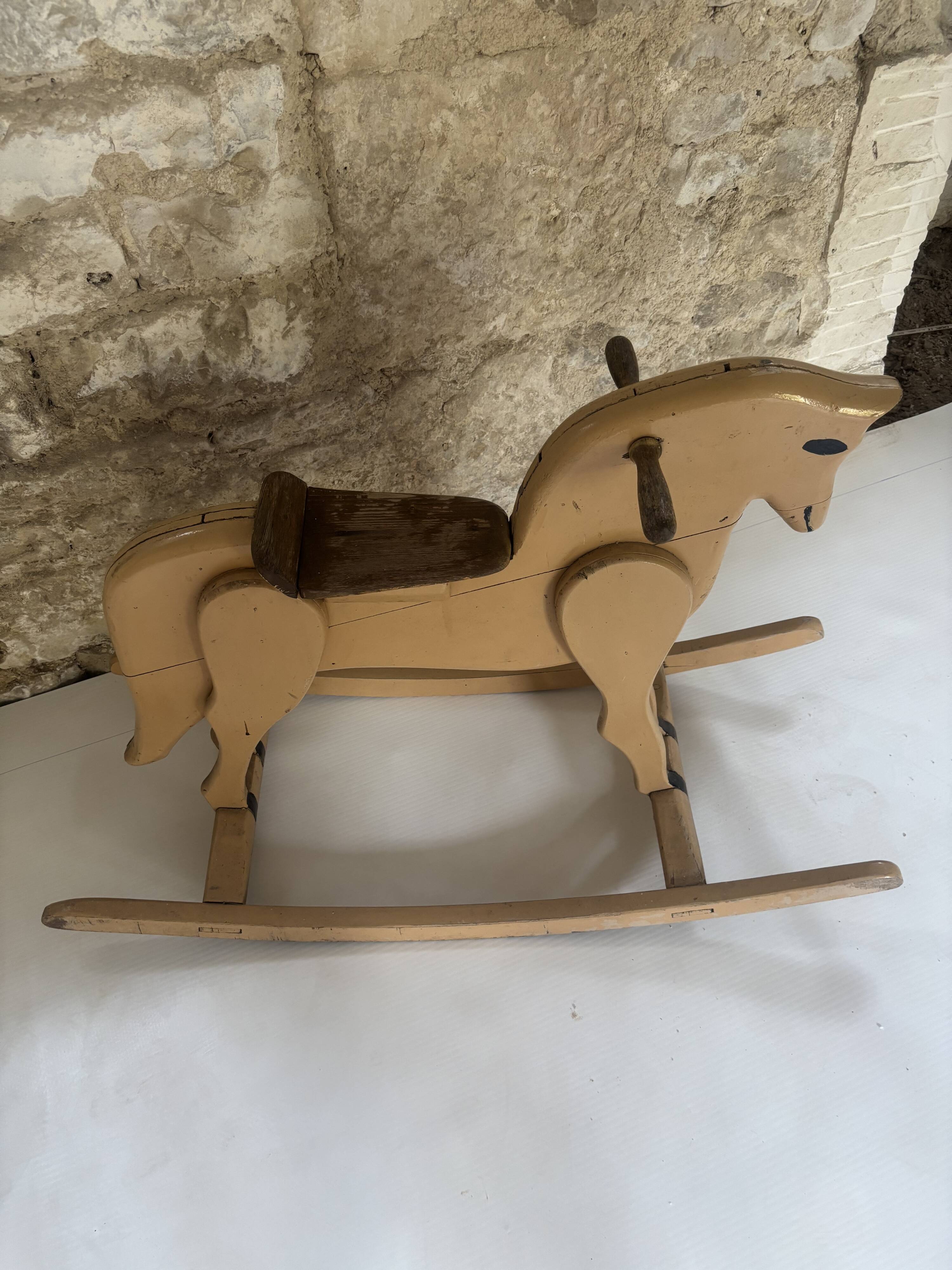 Wooden Rocking Horse – Folk Art