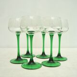 Set 6 glasses of Alsace wine