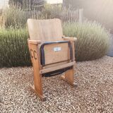1920 cinema chair made of wood and skai