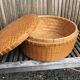 Handmade rattan and bamboo basket