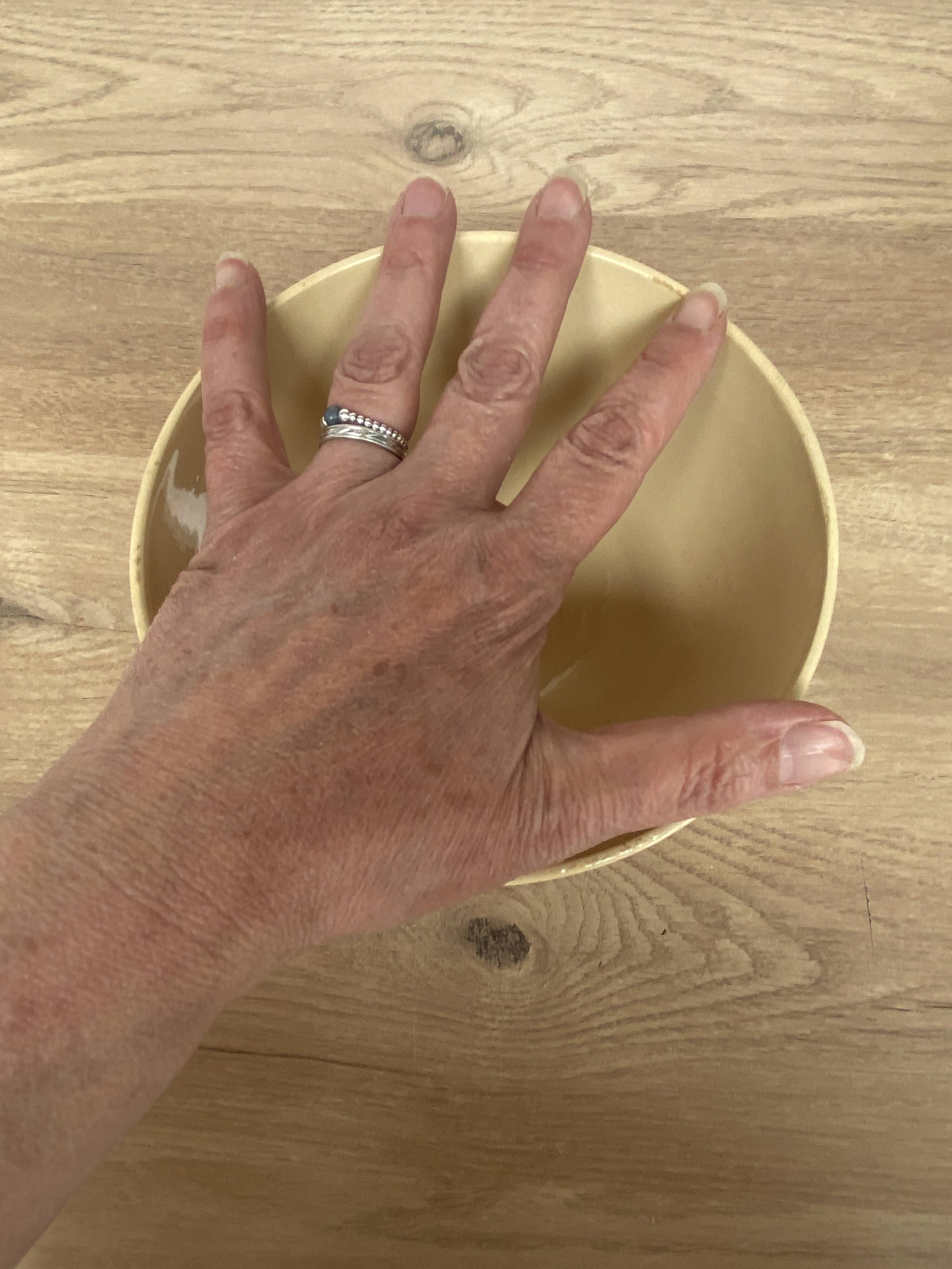 Antique half-porcelain bowl from Badonviller