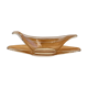 Vintage Pyrex Sedlex France sauce boat in moulded glass with a lid.