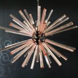 large vintage chandelier "Sputnik" - 50 ROSES prisms