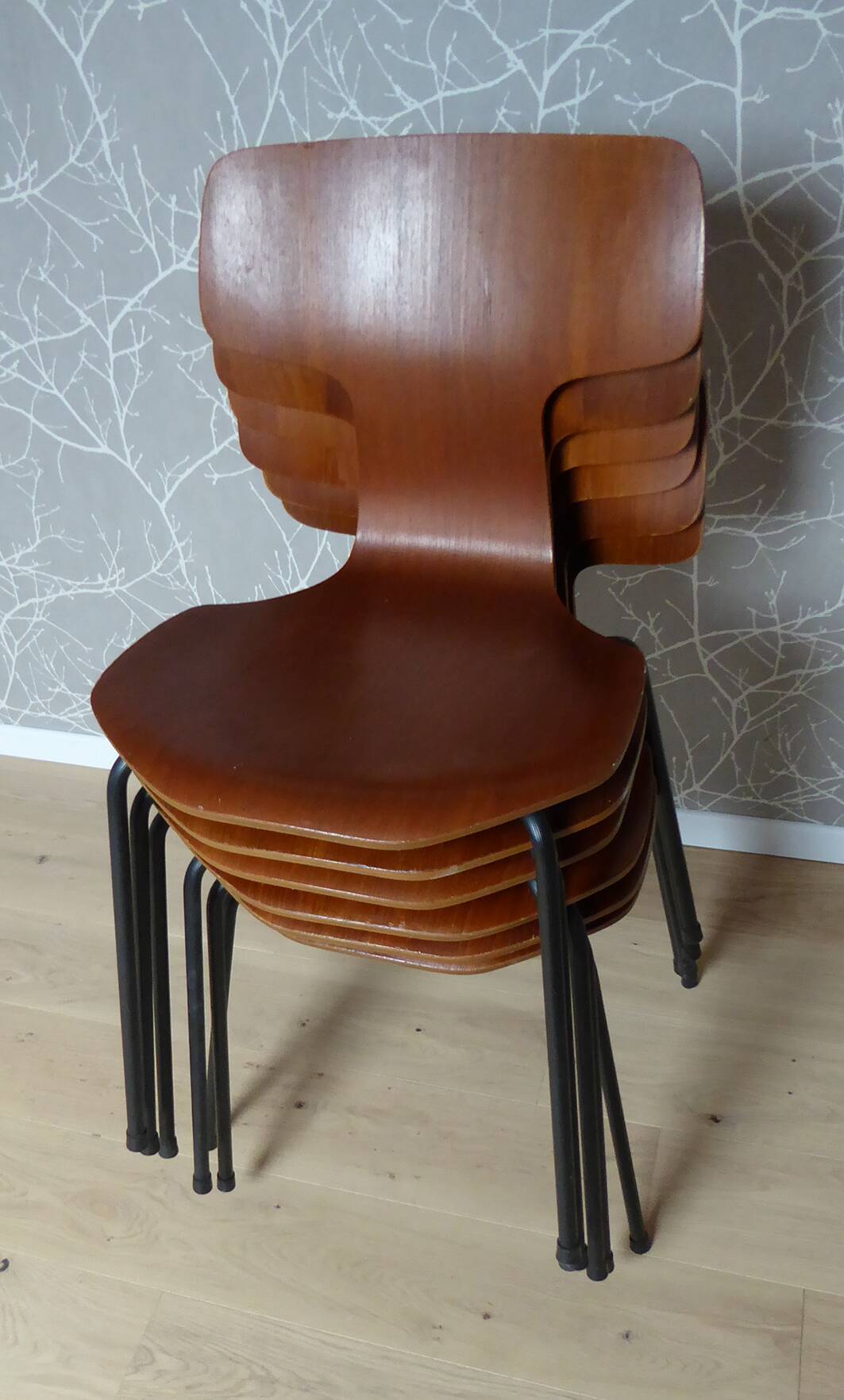4 Arne Jacobsen's chairs Mod. 3300 1st edition