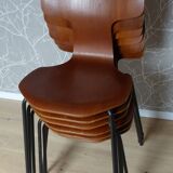 4 Arne Jacobsen's chairs Mod. 3300 1st edition