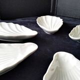6 Pillivuyt white porcelain avocado bowls