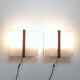 Paire d'appliques scandinaves 1960, teck massif et plexiglass, Raak C-1521
