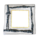 Miroir en résine avec galets et mosaïques or
