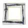 Miroir en résine avec galets et mosaïques or
