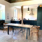 Old farm table with drawers