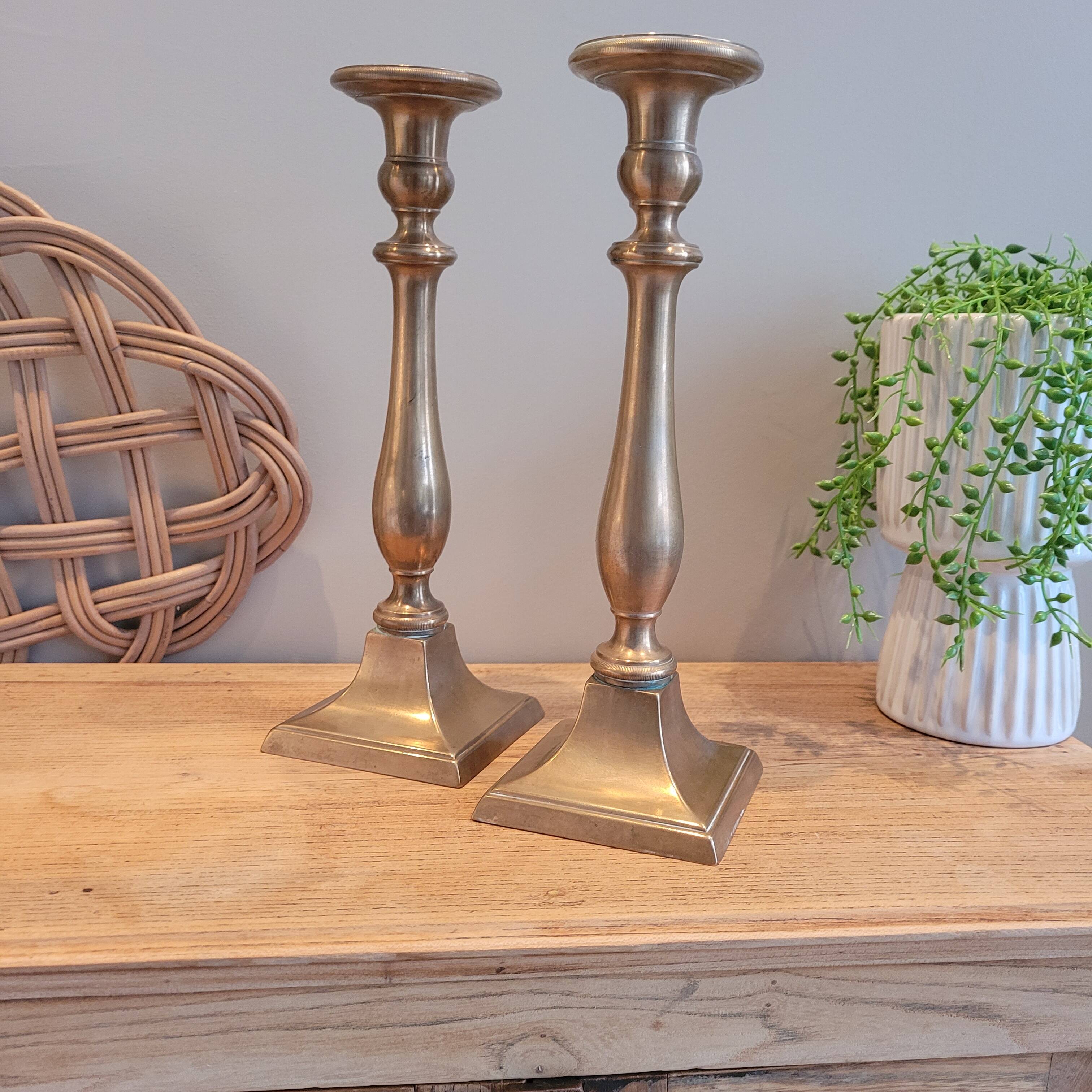 La Redoute x Selency pair of brass candle holders 28