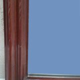 Louis Philippe mirror, mahogany, gendarme hat