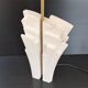 Vintage 1970s stone & brass lamp