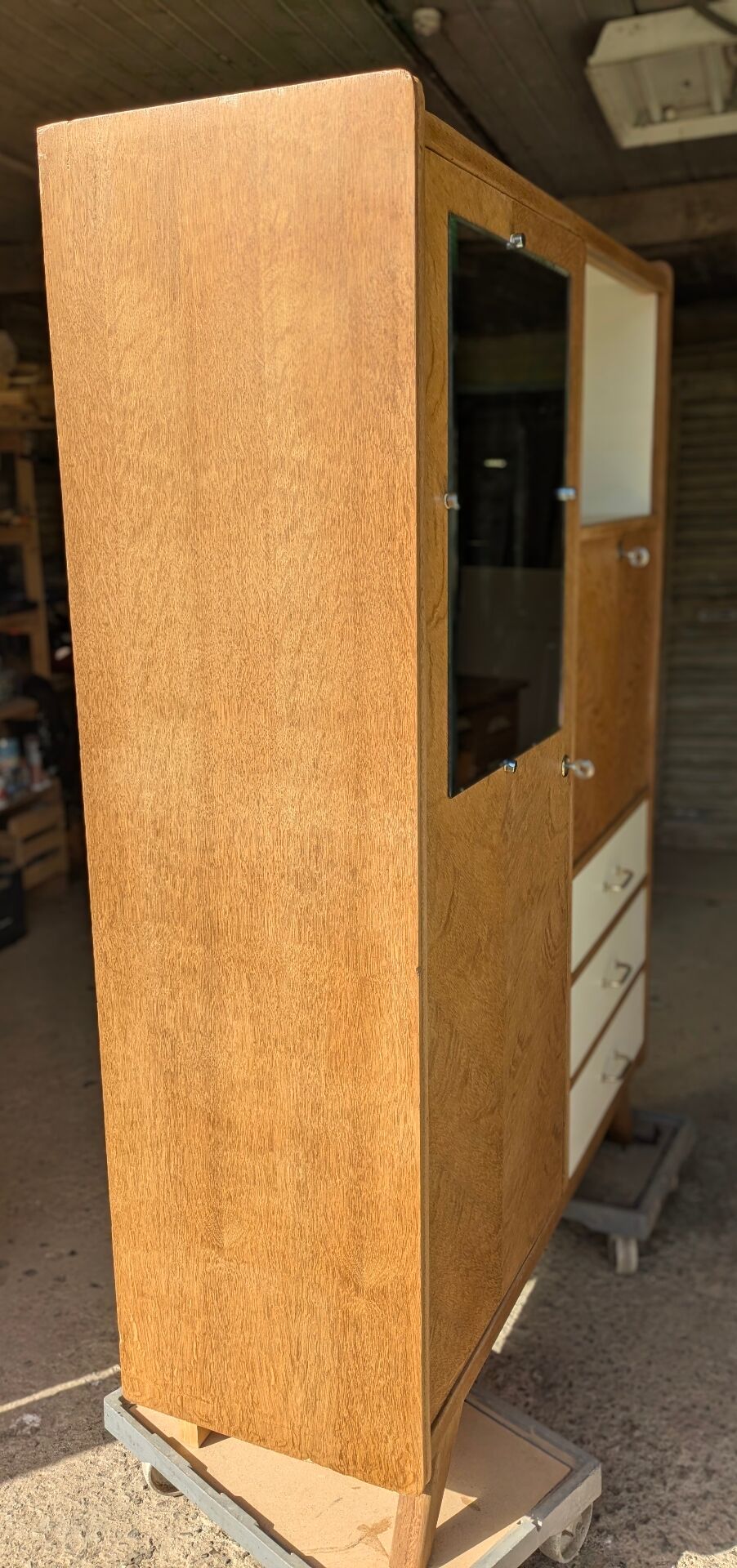 Secrétaire scriban armoire penderie vintage
