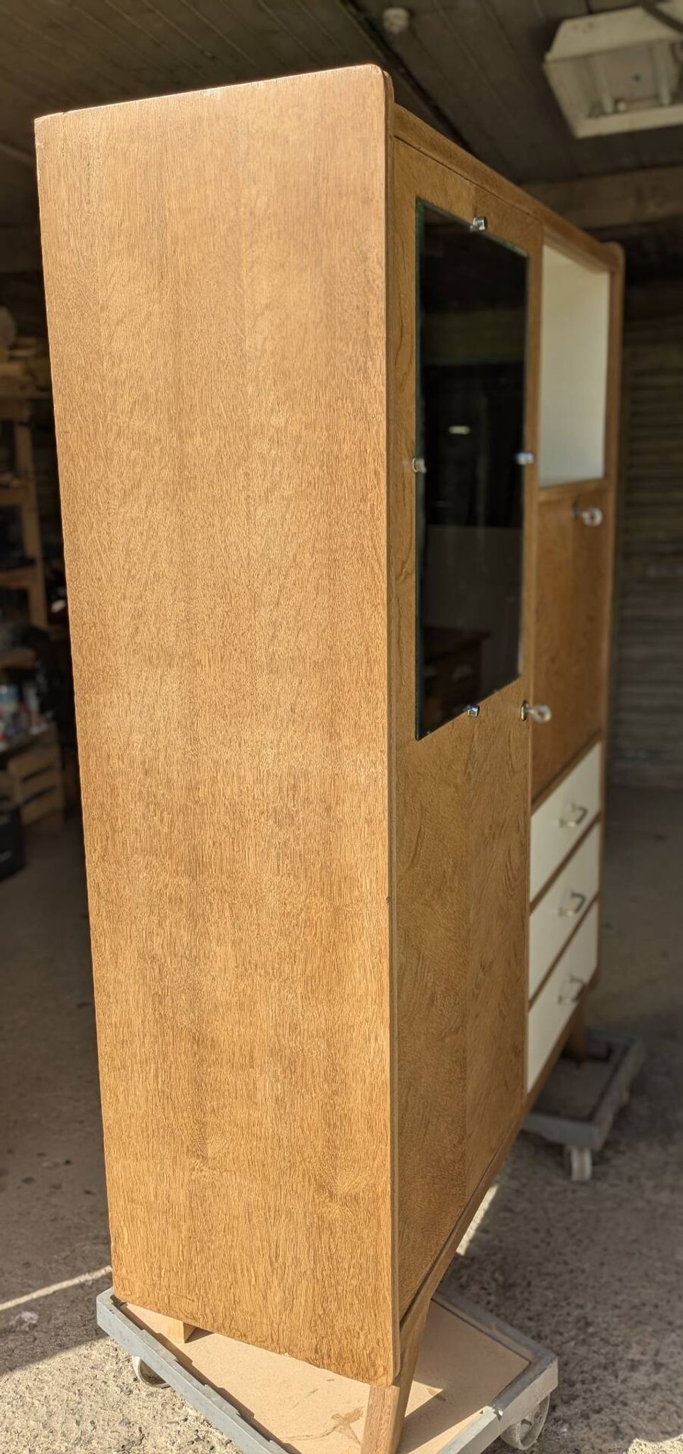 Secrétaire scriban armoire penderie vintage