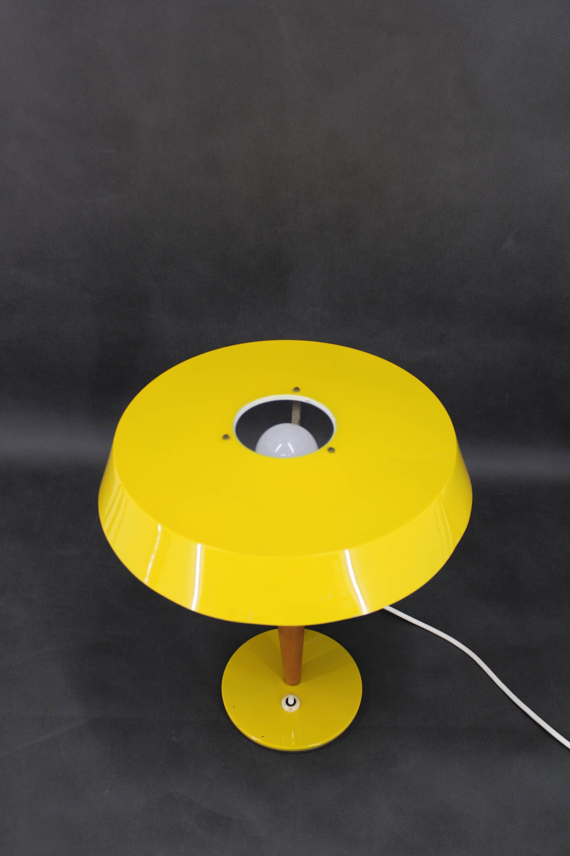 1970s Yellow Table Lamp by Kamenicky Senov , Czechoslovakia