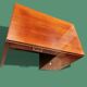 Rectangular veneered wooden desk in Art Deco style. 1930s-1940s.
