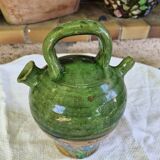 Antique Provençal jug/jug - painted on one side