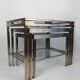 Guy Lefèvre for Maison Jansen, suite of 3 nesting tables, 1970s
