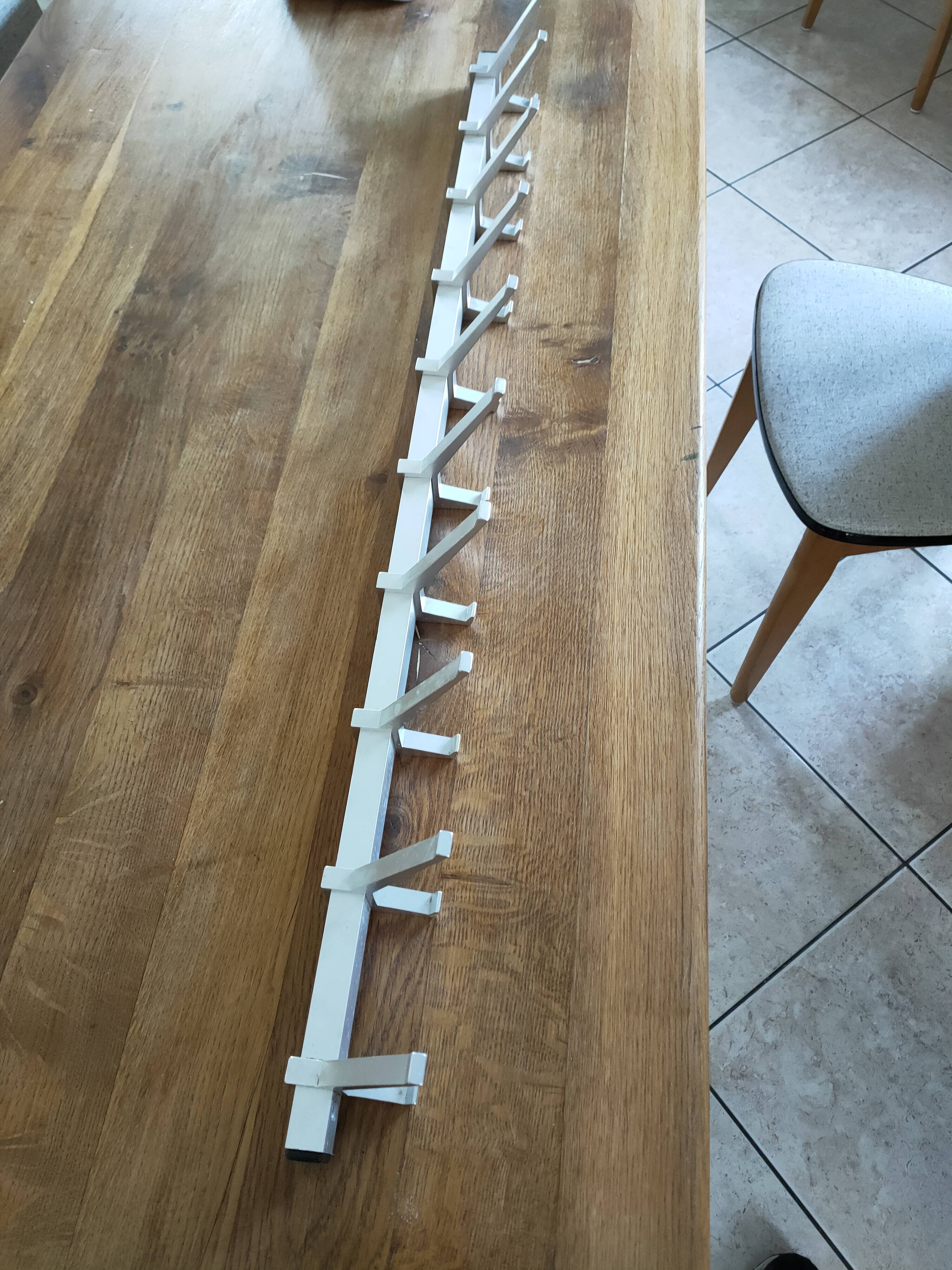 70s aluminum coat rack