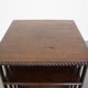 Large Antique English Oak Book Carousel on Original Wheels