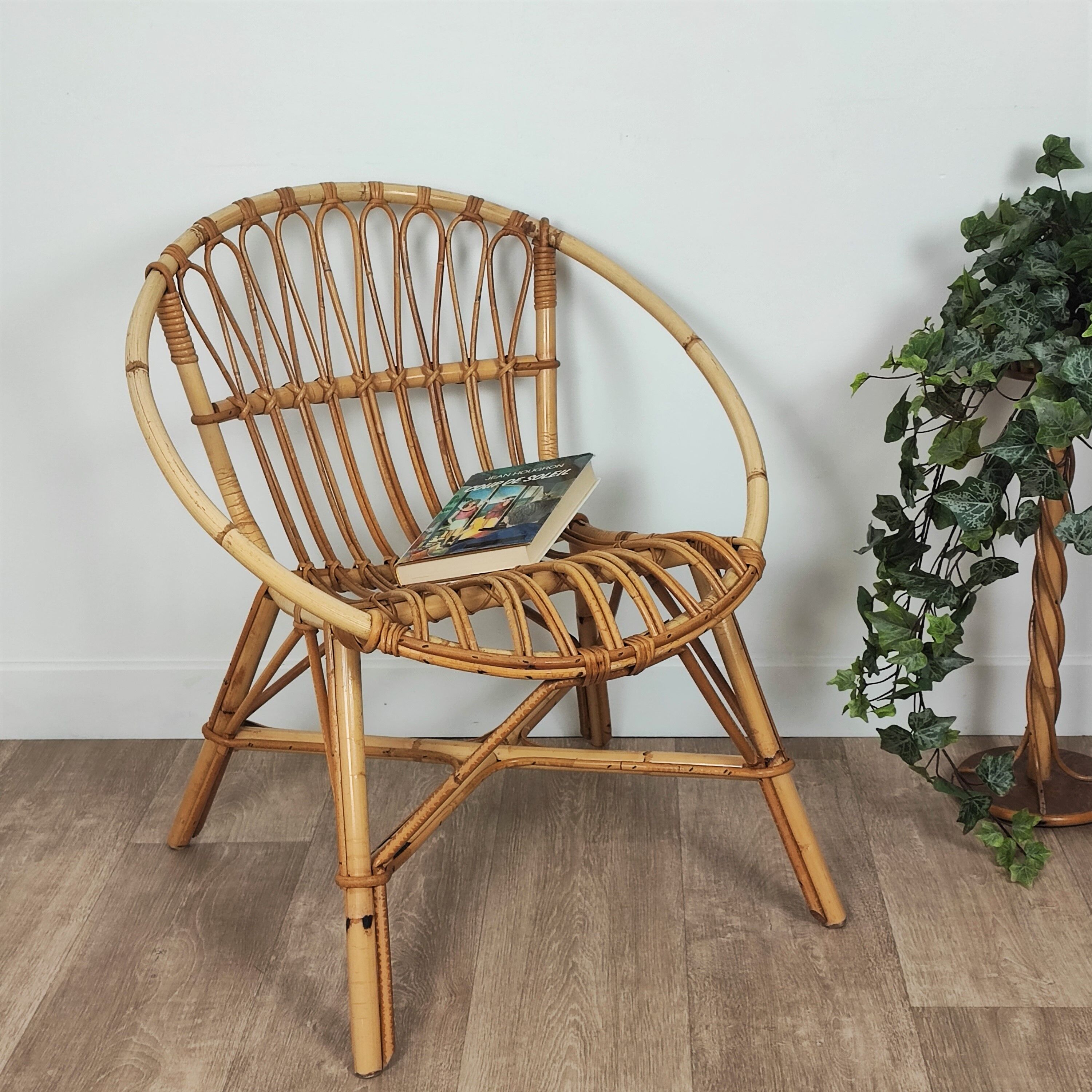Rattan armchair 60s