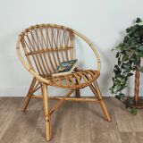 Rattan armchair 60s